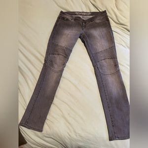 Express moto gray jeans